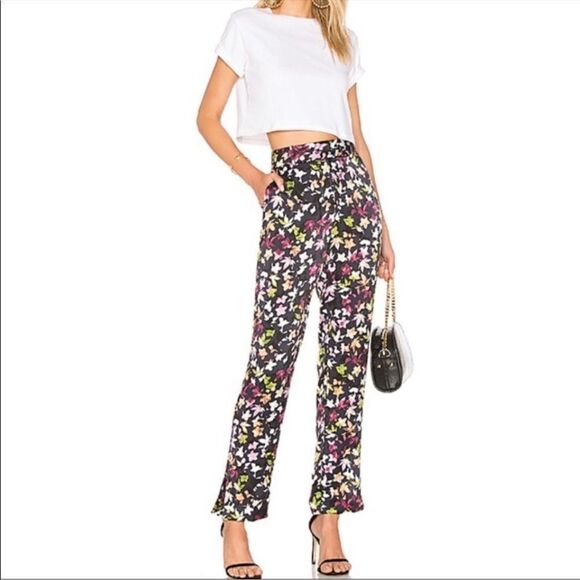 Equipment x Revolve Florence Floral Silk Trouser Pants Sz small - Picture 9 of 10